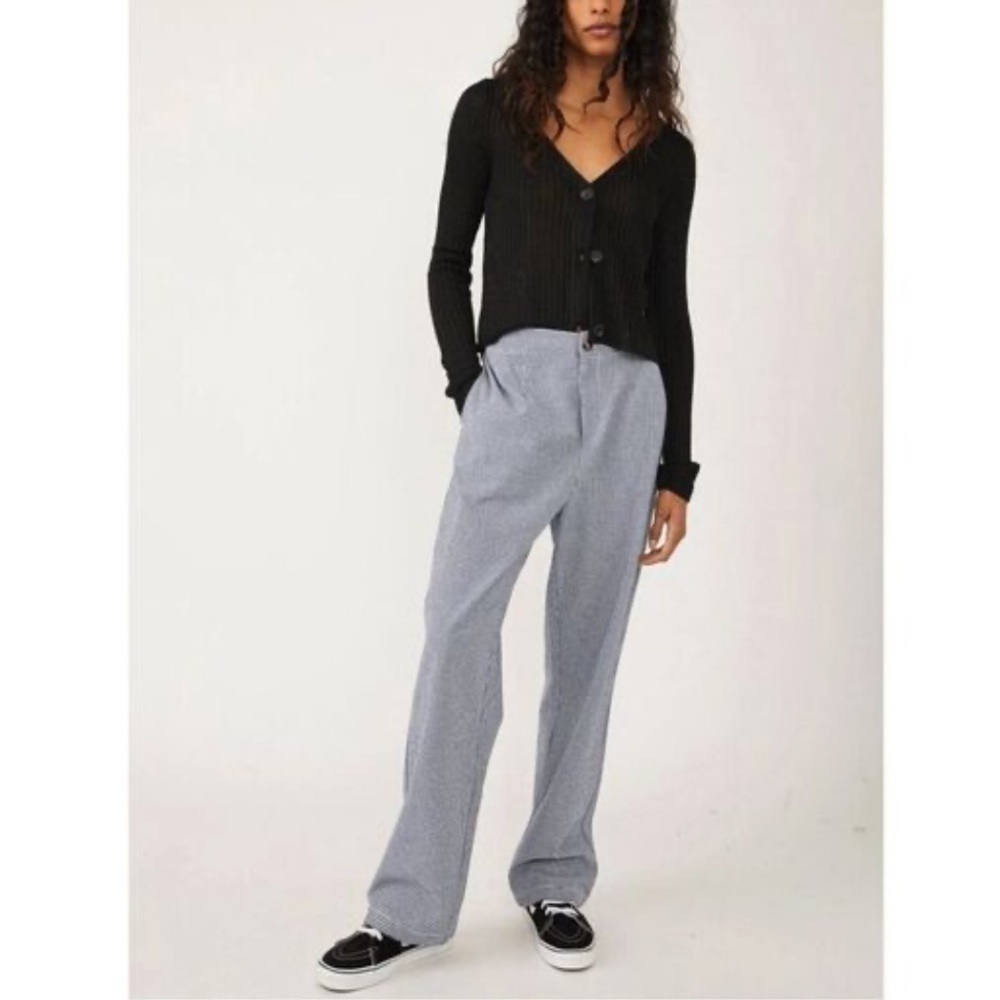 Free People Straight Leg Gray Pants
